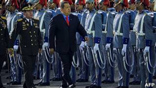 Rangel (izqda) y Chávez.