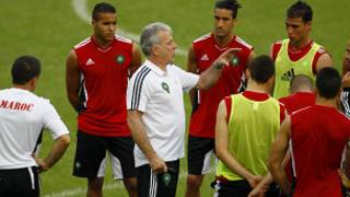 الفريق المغربي يتدرب
