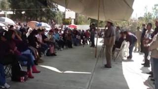 Acto político en Cherán.