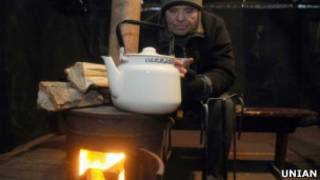 Пункт обогрева в Харькове