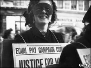 1952年爭取男女同工同酬的抗議者
