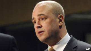 O primeiro-ministro da Suécia, Fredrik Reinfeldt (AP)