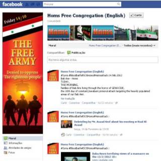 A página da Confederação Livre de Homs no Facebook (Reprodução)