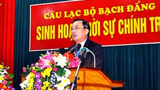 Ông Nguyễn Văn Thành phát biểu tại câu lạc bộ Bạch Đằng