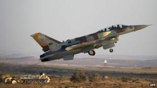 Avión F-16 de la Fuerza Aérea de Israel