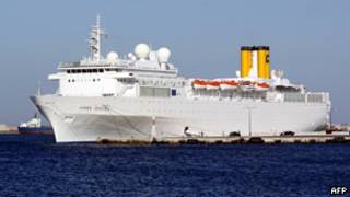意大利郵輪「阿萊格拉海岸號」(資料照片,10/06/2011)