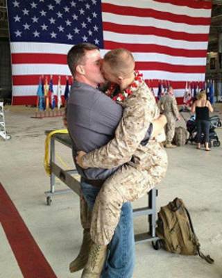 Fotografía publicada en Facebook por el sargento Morgan