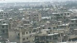 Репортаж о Баба-Амр на сирийском ТВ