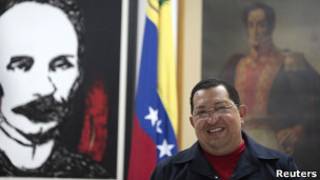 Hugo Chávez, em Havana, Cuba. Reuters