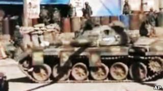 Сирийский танк в Хомсе