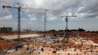 Obras na Arena Amazônia, em Manaus (crédito: Ministério do Esporte)
