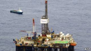 Plataforma operada pela Chevron. AFP
