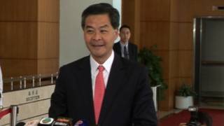 梁振英在香港特首選舉中獲勝