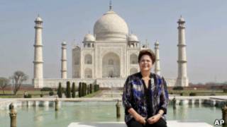 Dilma Rousseff no Taj Mahal