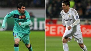 Lionel Messi (izqda) y Cristiano Ronaldo.