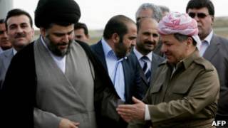 مقتدی صدر، روحانی شیعه عراقی، مسعود بارزانی، رئیس منطقه خودمختار کردستان عراق
