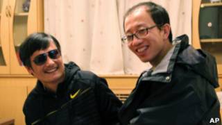ग्वांगचेंग और मित्र हू जिया
