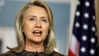 Ngoại trưởng Hillary Clinton tại trụ sở Bộ ngoại giao Mỹ