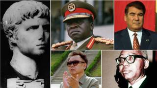 Слева направо: Калигула, Иди Амин, Сапармурат Ниязов, Франсуа Дювалье и Ким Чен Ир