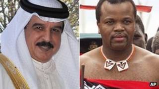 ملكا البحرين وسوازيلاند