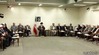 اعضای شورای عالی انقلاب فرهنگی و آیت الله خامنه ای