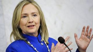 Ngoại trưởng Mỹ Hillary Clinton trong chuyến thăm Thụy Điển đầu tháng 6