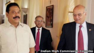 President Mahinda Rajapaksa with Shiv Shankar Menon