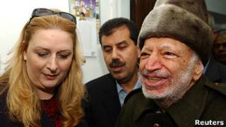 Suha e Yasser Arafat | Crédito da foto: Reuters