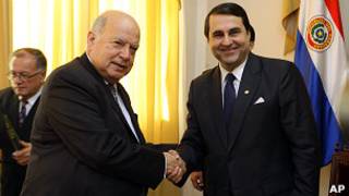 Insulza e Franco | Crédito da foto: AP