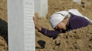 A relative of Srebrenica victim
