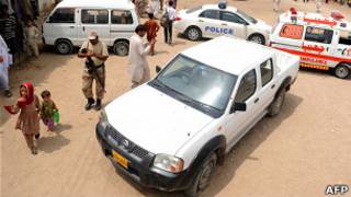 The scene of the attack in Karachchi