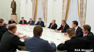 Встреча Путина с членами думских фракций
