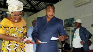 Le président Sassou Nguesso et son épouse