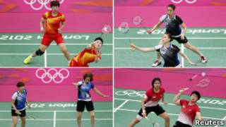 'yan wasan badminton na china da indonesia da koriya ta kudu