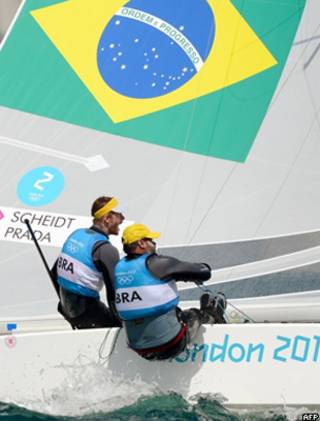 Bruno Prada e Robert Scheidt (foto: AFP)
