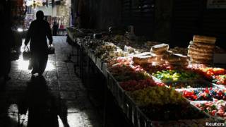 Mercado de alimentos en India