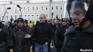 Сергей Удальцов на Лубянской площади