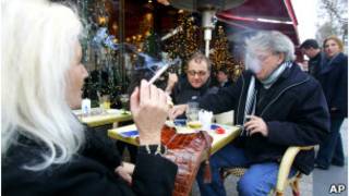 Fumadores en Francia.