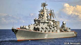 Ракетный крейсер "Москва" уже находится в Средиземном море