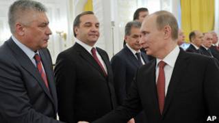 Владимир Путин на приеме в Кремле