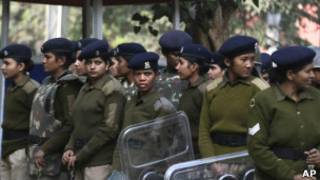Mujeres policías en Nueva Delhi