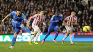 Le milieu de terrain Frank Lampard qui a marqué le deuxième but pour Chelsea à la 16e minute.