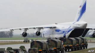 Самолет Ан-124 "Руслан" перед отправкой в Мали