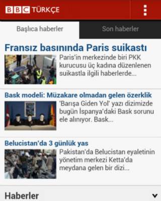 BBC Türkçe Android uygulaması app yardım