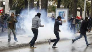 Masu zanga-zanga a Tunisia