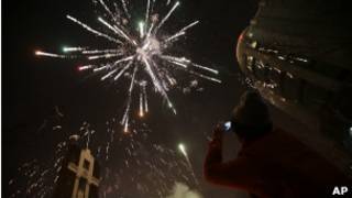 Fuegos artificiales en China