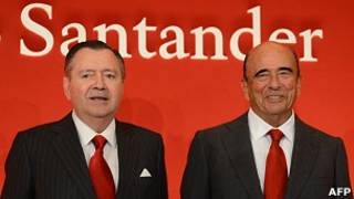 Alfredo Sáenz y Emilio Botín