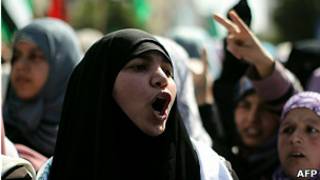 Manifestante palestina