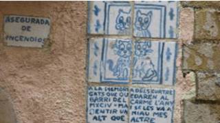 La losa en la "casa de los gatos"