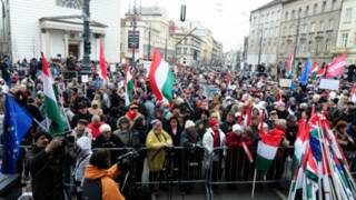 Cuộc biểu tình ở Hungary hôm 17/3